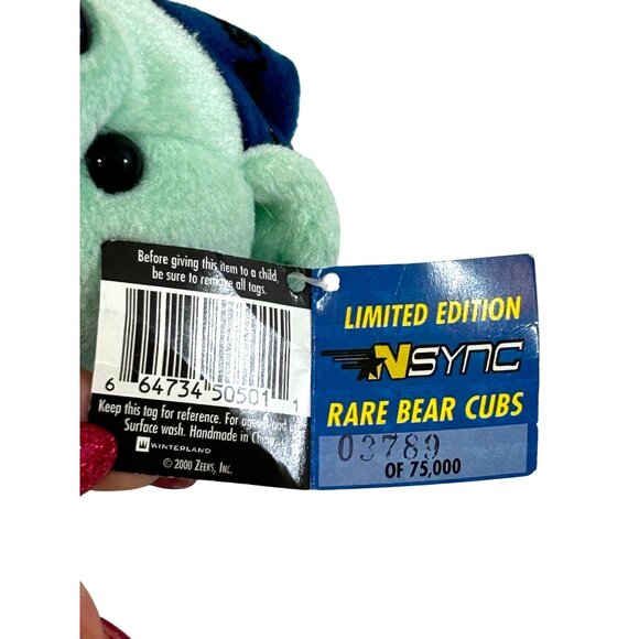 Joey Plush Bear Vitg 2000 *NSYNC Beanbag Rare Bears Limited Edition Collectible - Picture 7 of 16